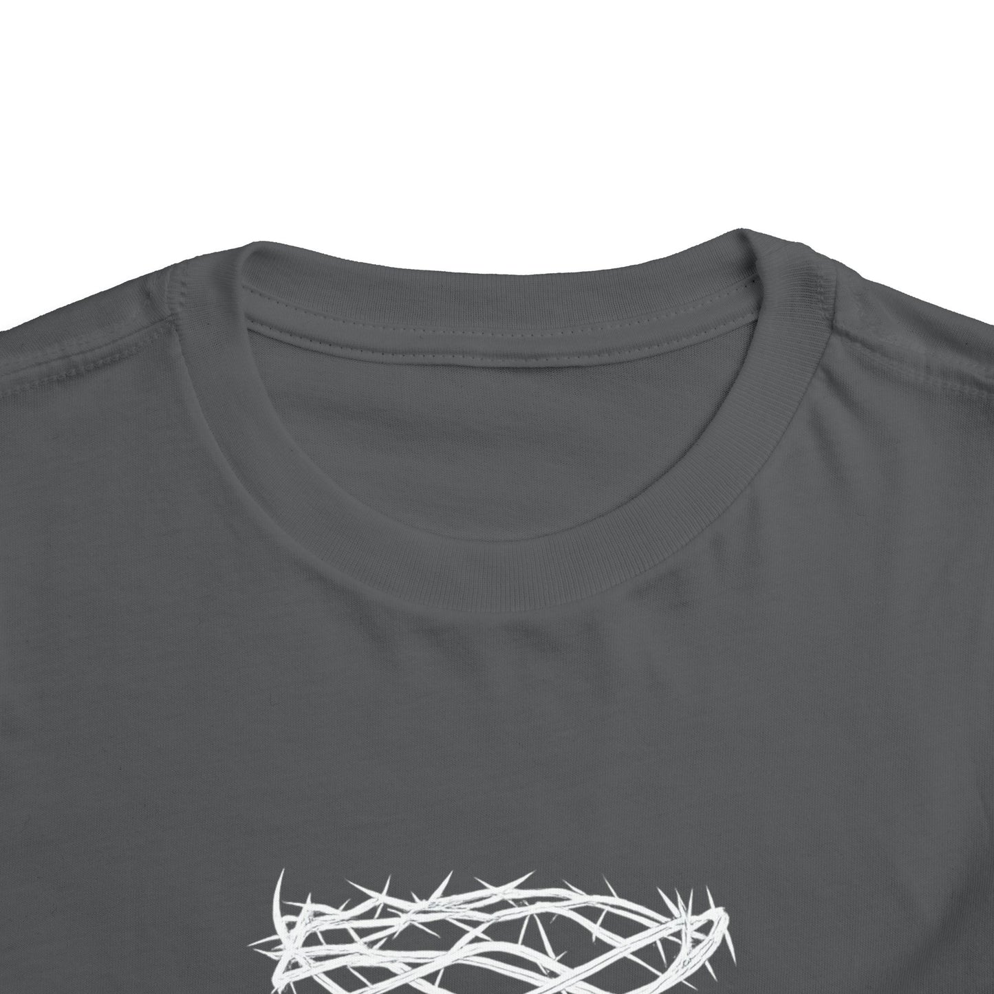 Toddler Tee — "Saved by Grace" Christian Crown of Thorns Shirt (Ephesians 2:8)