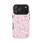 Child of God Pink Phone Case — Cute Christian iPhone Cover with Bows & Hearts