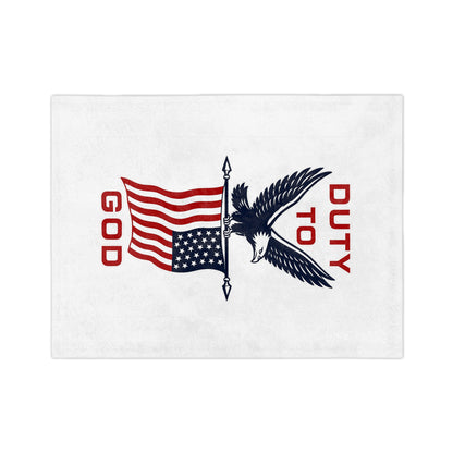 Duty to God American Eagle Blanket