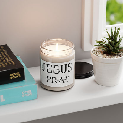 Jesus Pray Scented Soy Candle — 9oz Inspirational Christian Gift