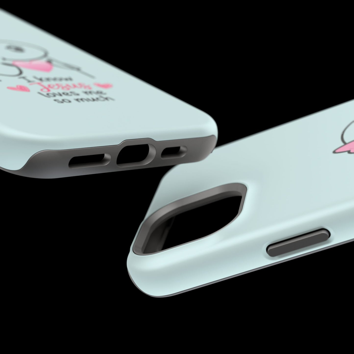 Christian Cute Heart Phone Case — "I Know Jesus Loves Me So Much" Magnetic Impact-Resistant Case