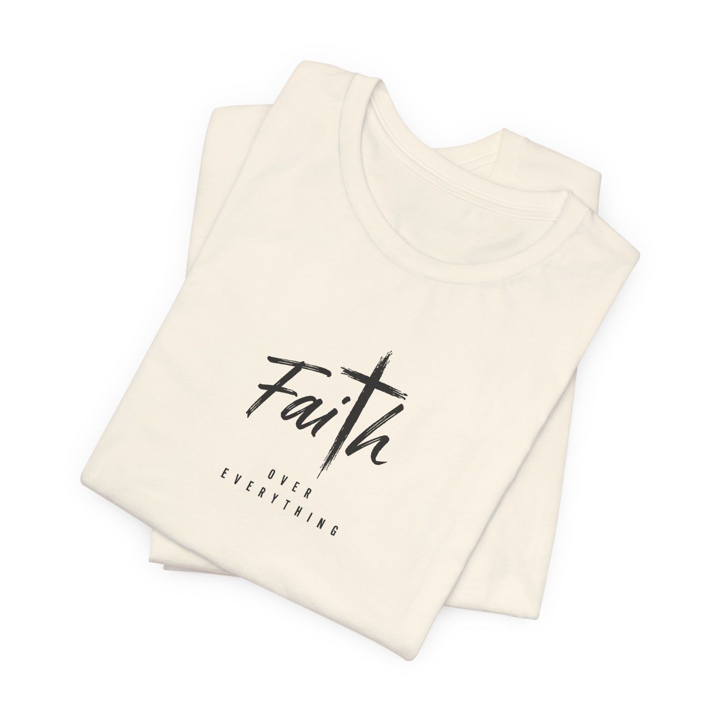 Faith Cross T‑Shirt — 'Our Father' Prayer Typography Tee