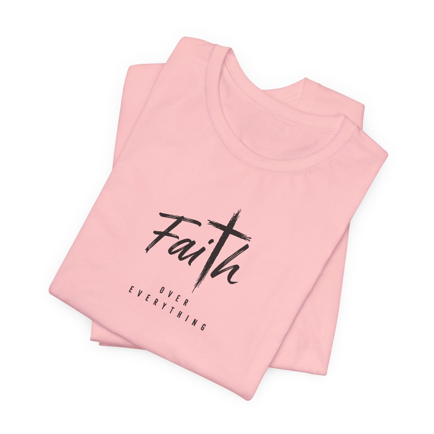 Faith Cross T-Shirt — 'Our Father' Lord's Prayer Back Print Christian Tee