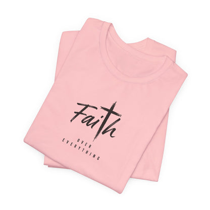 Faith Cross T-Shirt — 'Our Father' Lord's Prayer Back Print Christian Tee