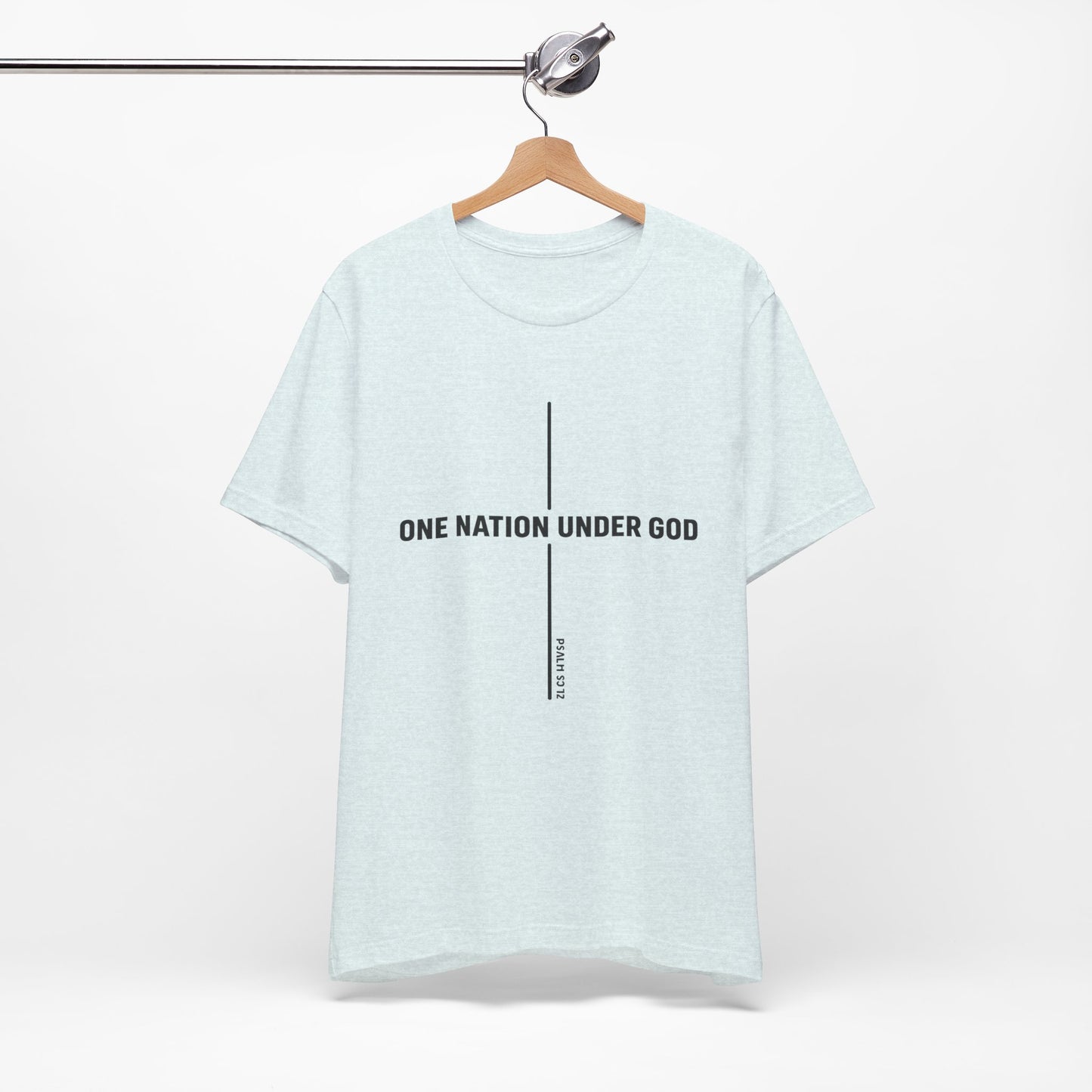 Christian Fish Tee — Small Circular 'JESUS' Design, Faith Graphic Shirt