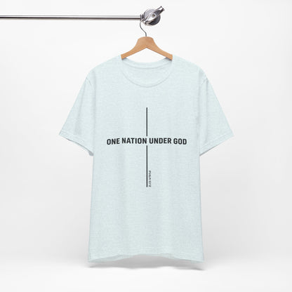 Christian Fish Tee — Small Circular 'JESUS' Design, Faith Graphic Shirt