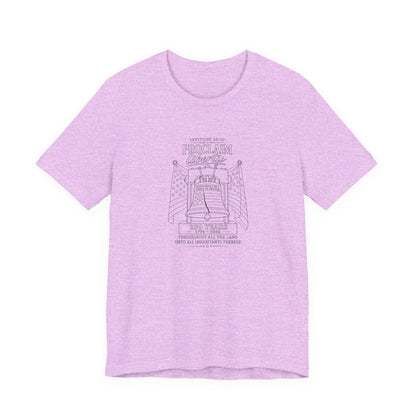 Leviticus 25:10 Tee – Minimalist Bible Verse Christian T-Shirt