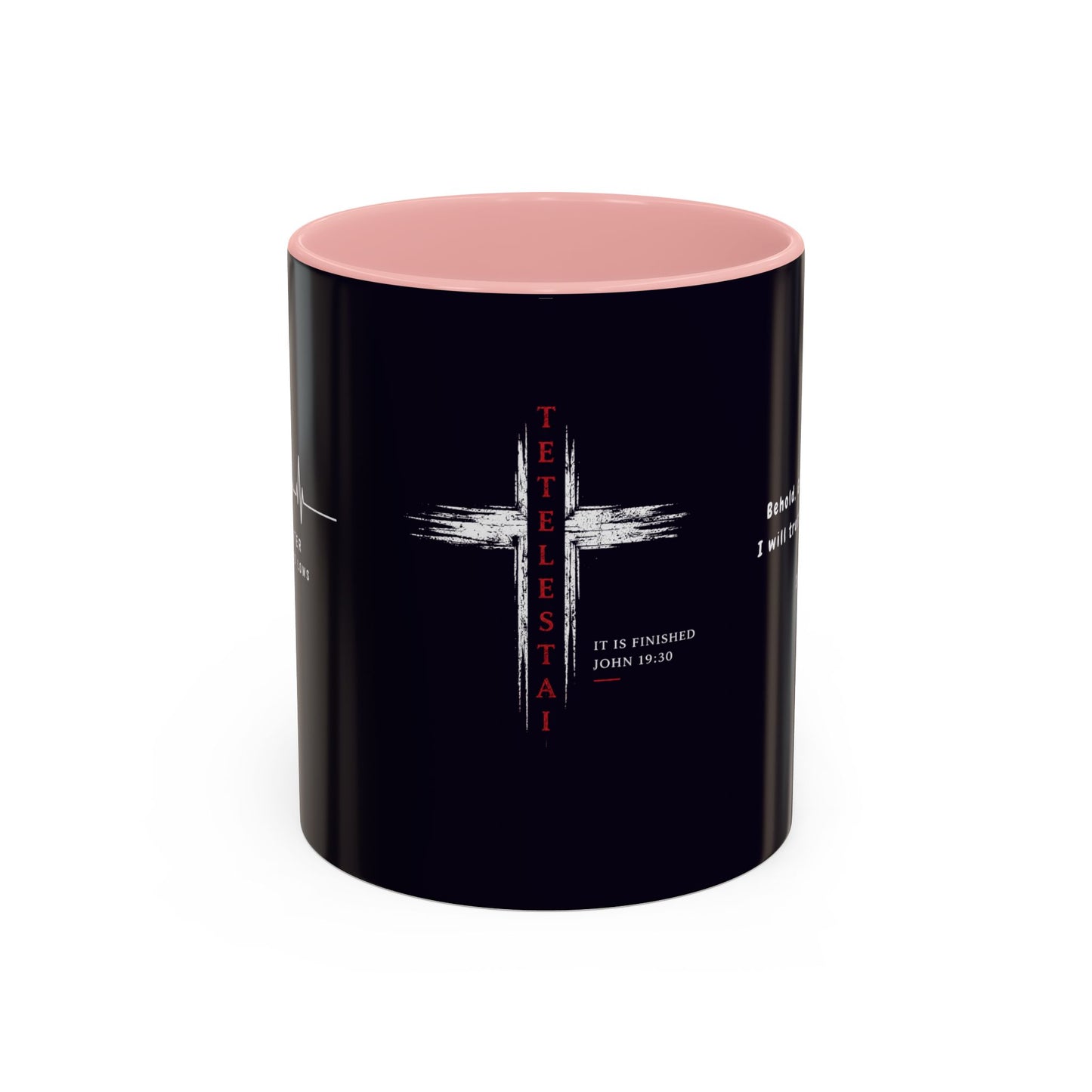 Christian faith gift  Coffee Mug — 'Tetelestai' Cross Design with Isaiah 12:2 Scripture (11/15oz Accent Mug)