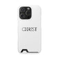 Christian Phone Card Case — Minimal 'CHRIST' Text Wallet Phone Case