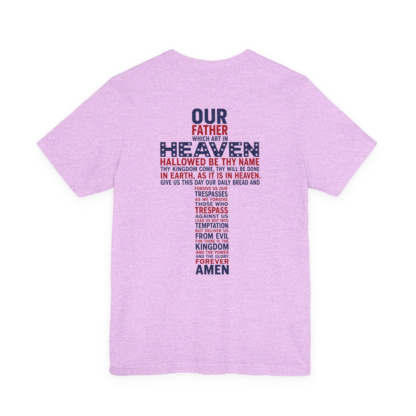 'Our Father' Lord's Prayer  Design -double print T shirt