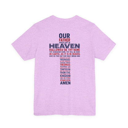 'Our Father' Lord's Prayer  Design -double print T shirt
