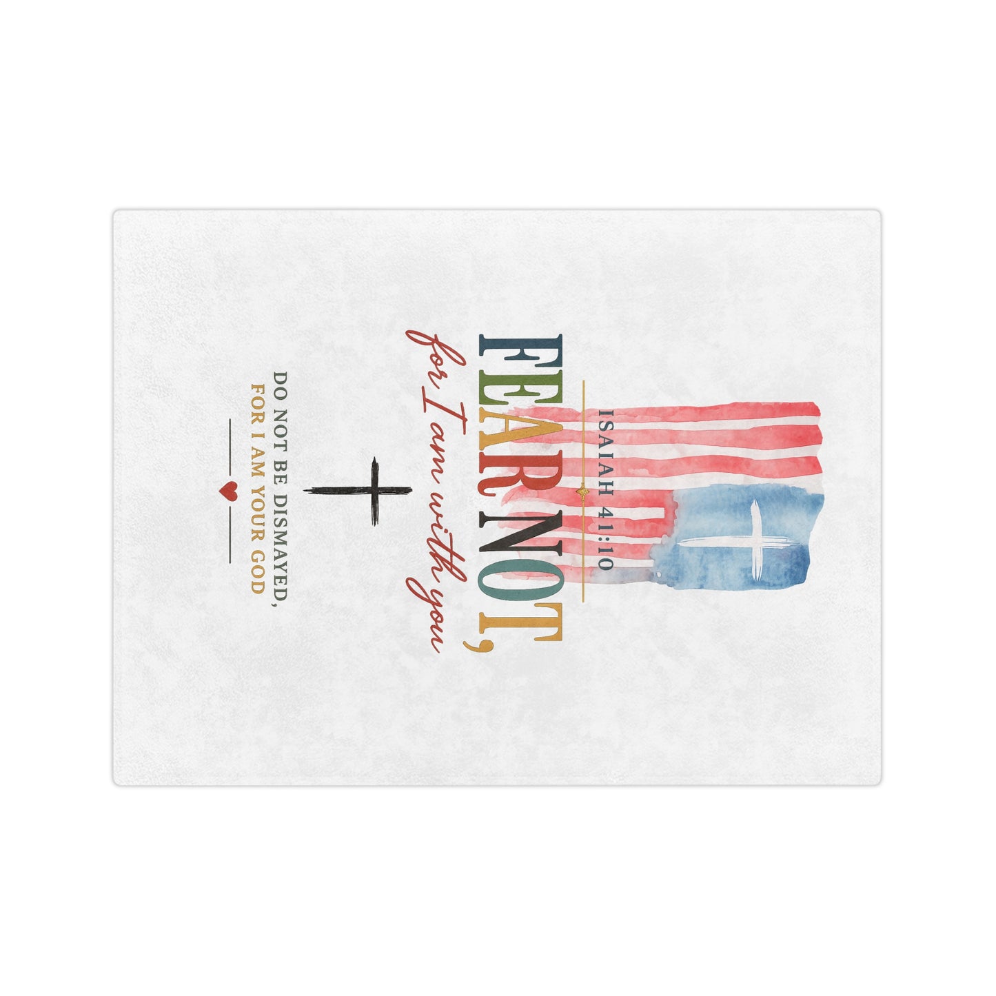 Fear Not Christian Blanket — Isaiah 41:10 Velveteen Throw