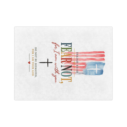 Fear Not Christian Blanket — Isaiah 41:10 Velveteen Throw
