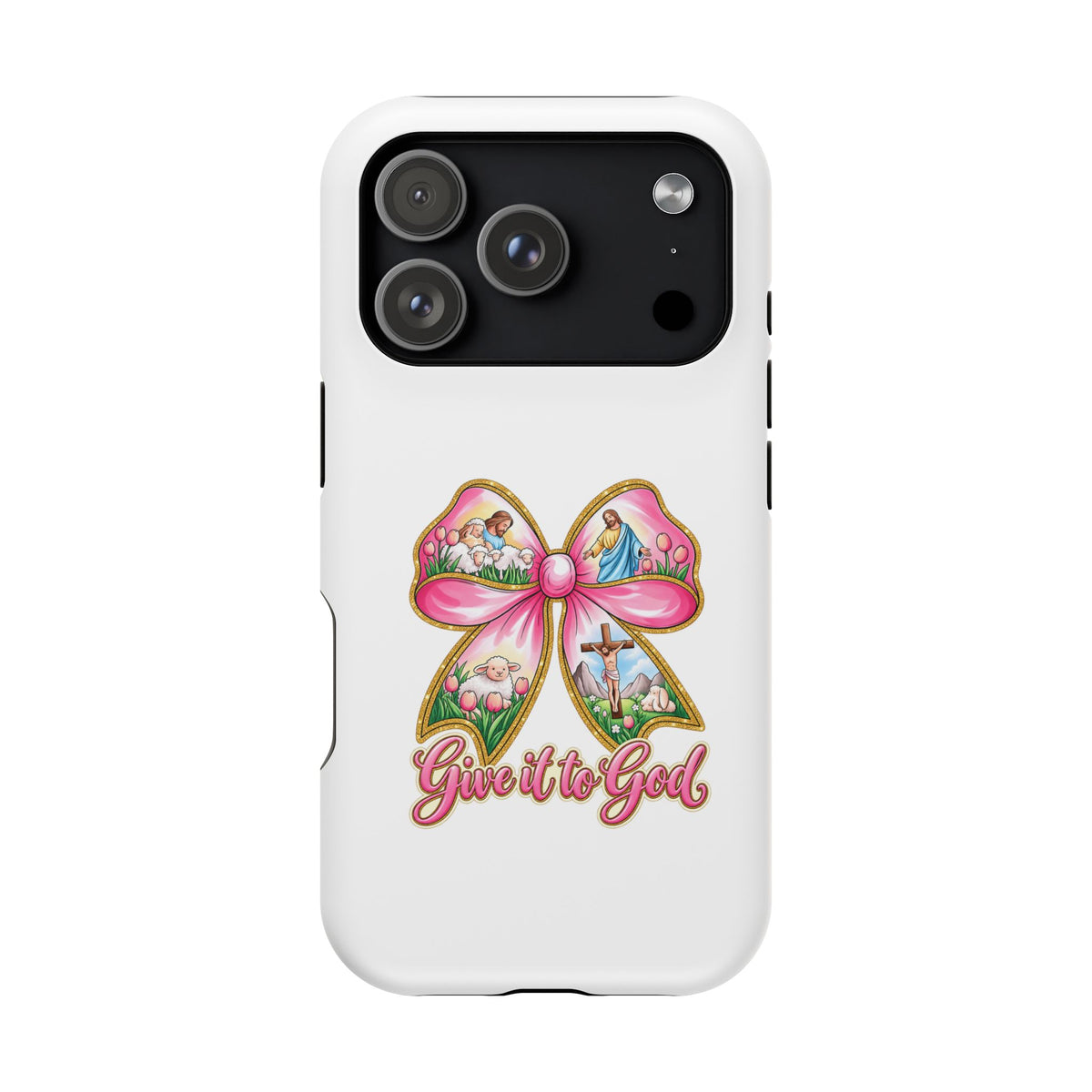 Give It to God Phone Case — Floral Bow Christian iPhone Cover
