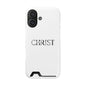 Christian Phone Card Case — Minimal 'CHRIST' Text Wallet Phone Case