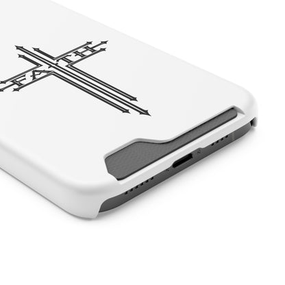Faith Cross Phone Case with Card Holder — Slim Protective Wallet Case