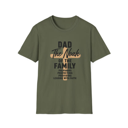Dad The Noah of the Family T-Shirt — Christian Father Faith Shirt