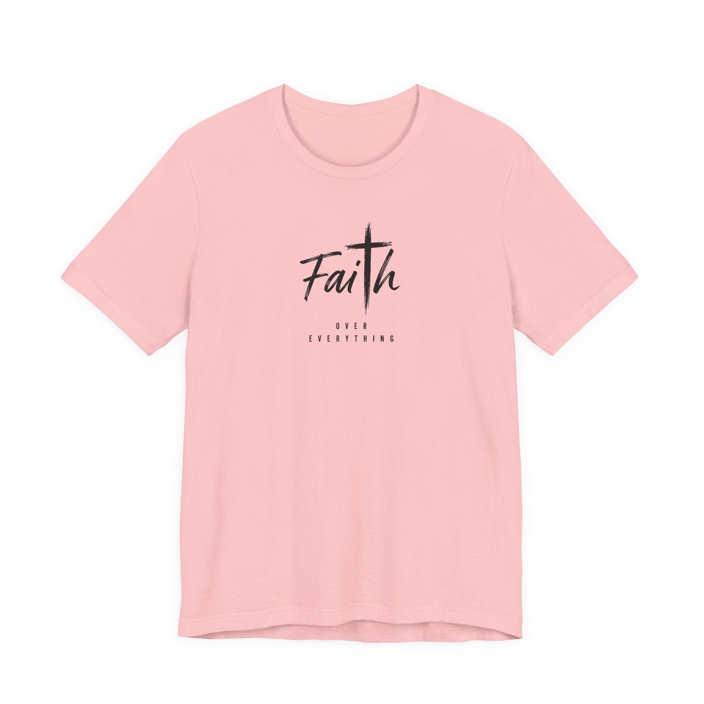Faith Cross T-Shirt — 'Our Father' Lord's Prayer Back Print Christian Tee