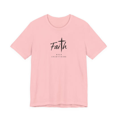 Faith Cross T-Shirt — 'Our Father' Lord's Prayer Back Print Christian Tee