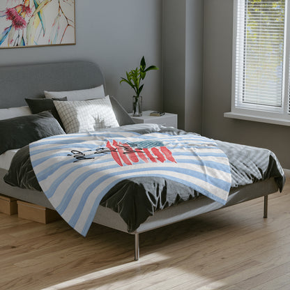 Child of God American Flag Velveteen Blanket