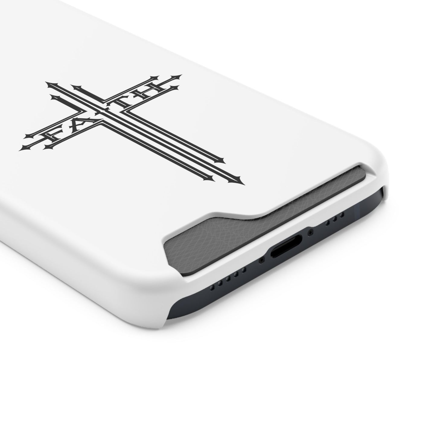 Faith Cross Phone Case with Card Holder — Slim Protective Wallet Case