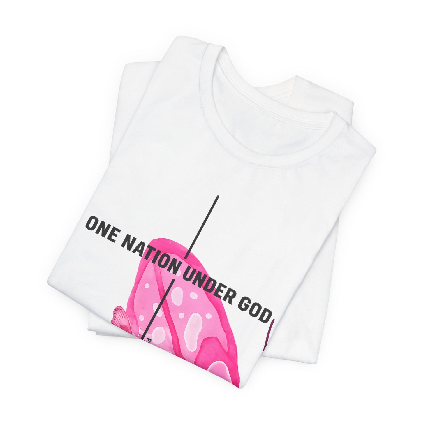 Created Butterfly T-Shirt — "One Nation Under God" Christian Inspirational Tee