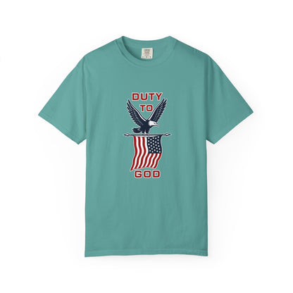 Duty to God Eagle American Flag T-Shirt