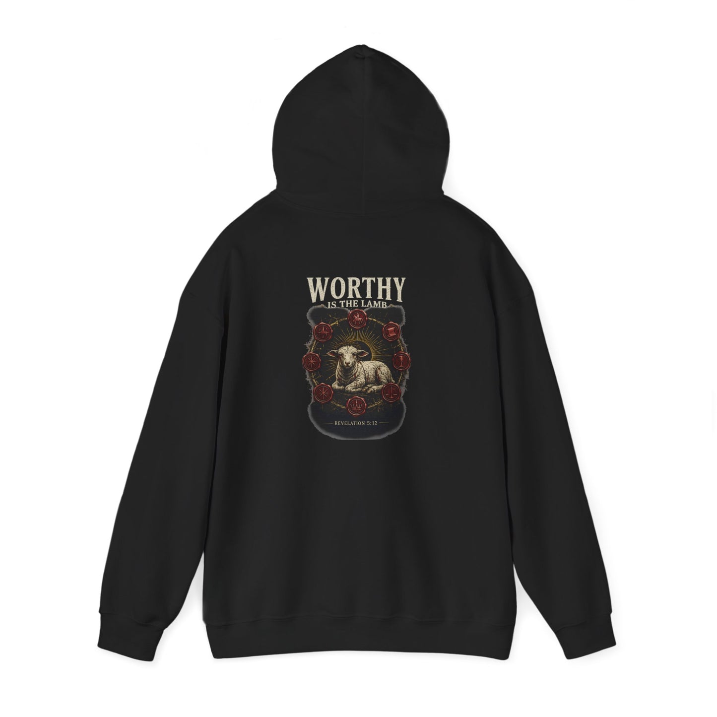 Worthy of the Lamb double print Hoodie – Christian Sheep & Roses Gospel Pullover