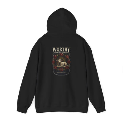 Worthy of the Lamb double print Hoodie – Christian Sheep & Roses Gospel Pullover
