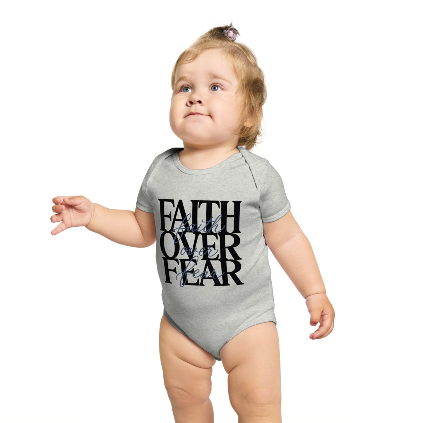 Faith Over Fear Baby Bodysuit — Christian Infant Onesie