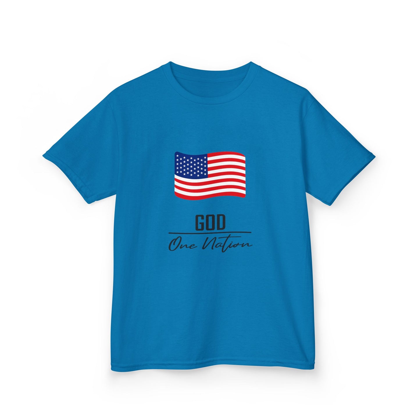 UNISEX Kids Tee — American Flag 'God One Nation' Patriotic T‑Shirt