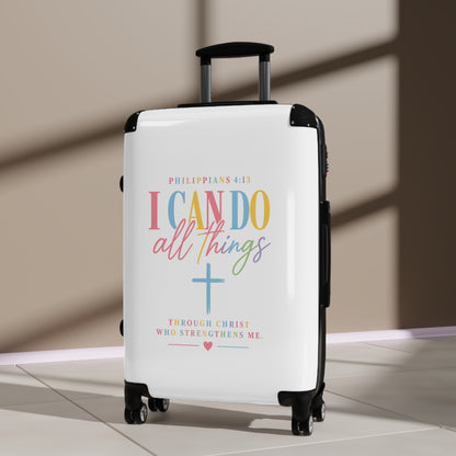 Inspirational "I Can Do All Things" Carry-On Suitcase – Christian Travel Luggage (Philippians 4:13)