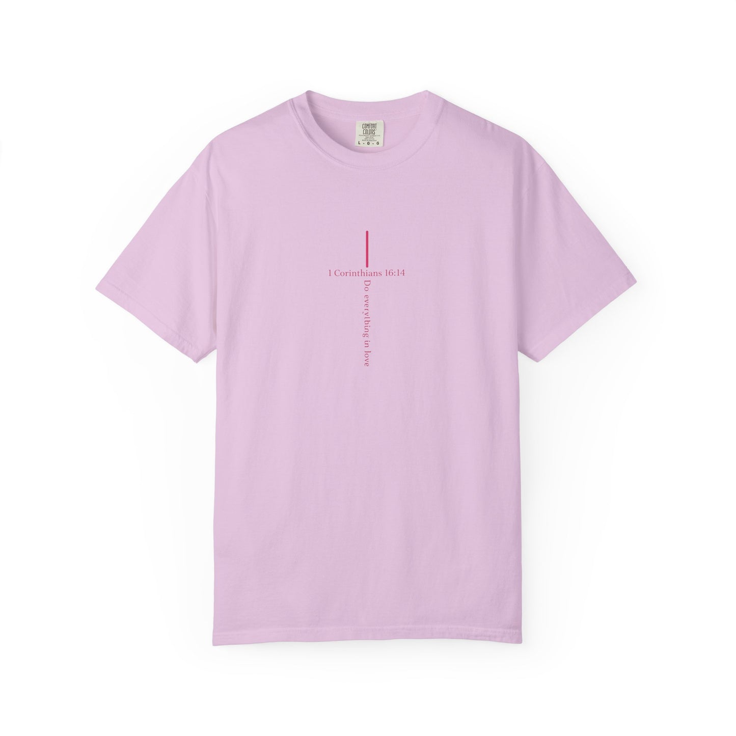 Minimalist Cross Tee — Subtle Vertical 'I Crossed Your Line' Graphic