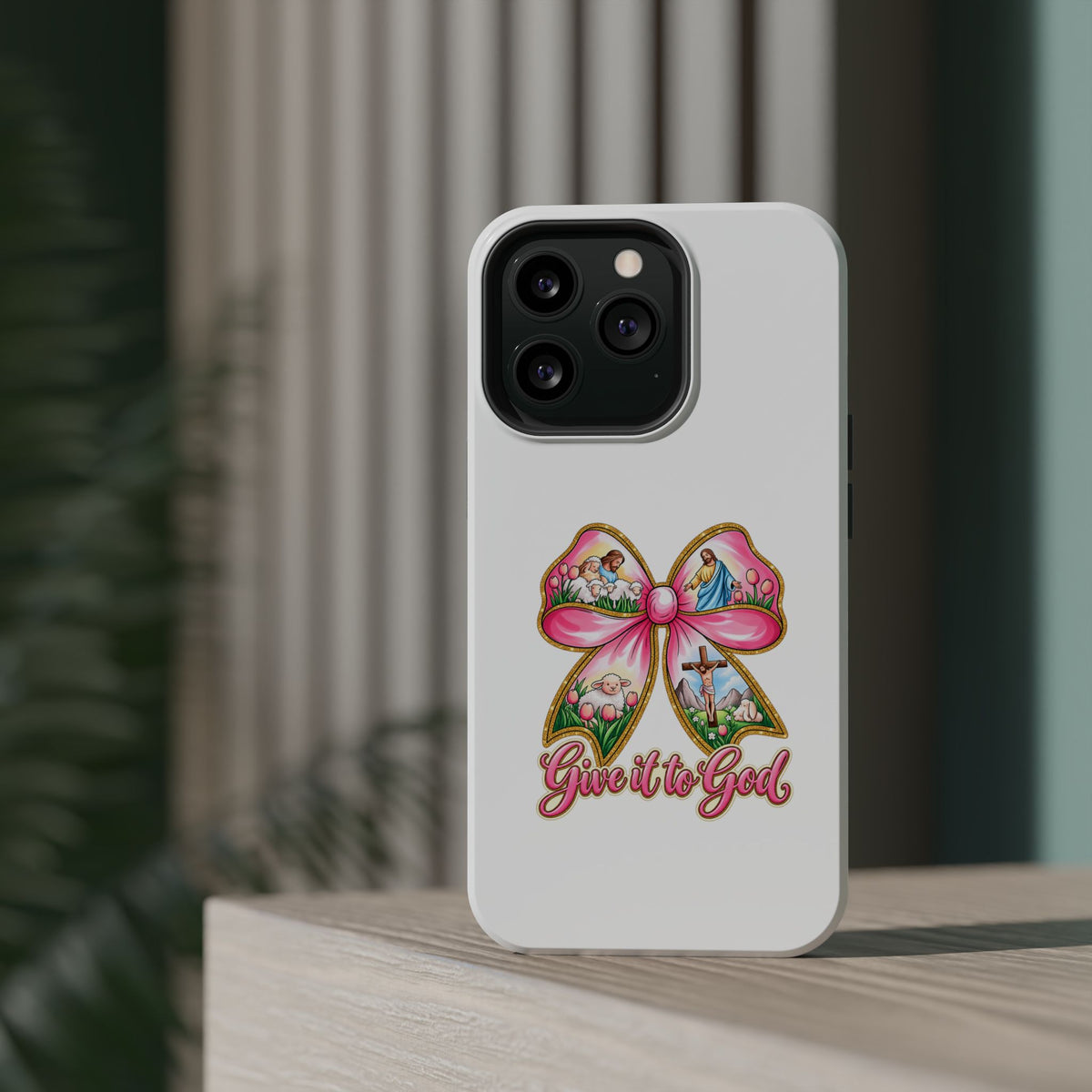 Give It to God Phone Case — Floral Bow Christian iPhone Cover