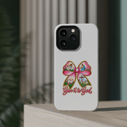 Give It to God Phone Case — Floral Bow Christian iPhone Cover