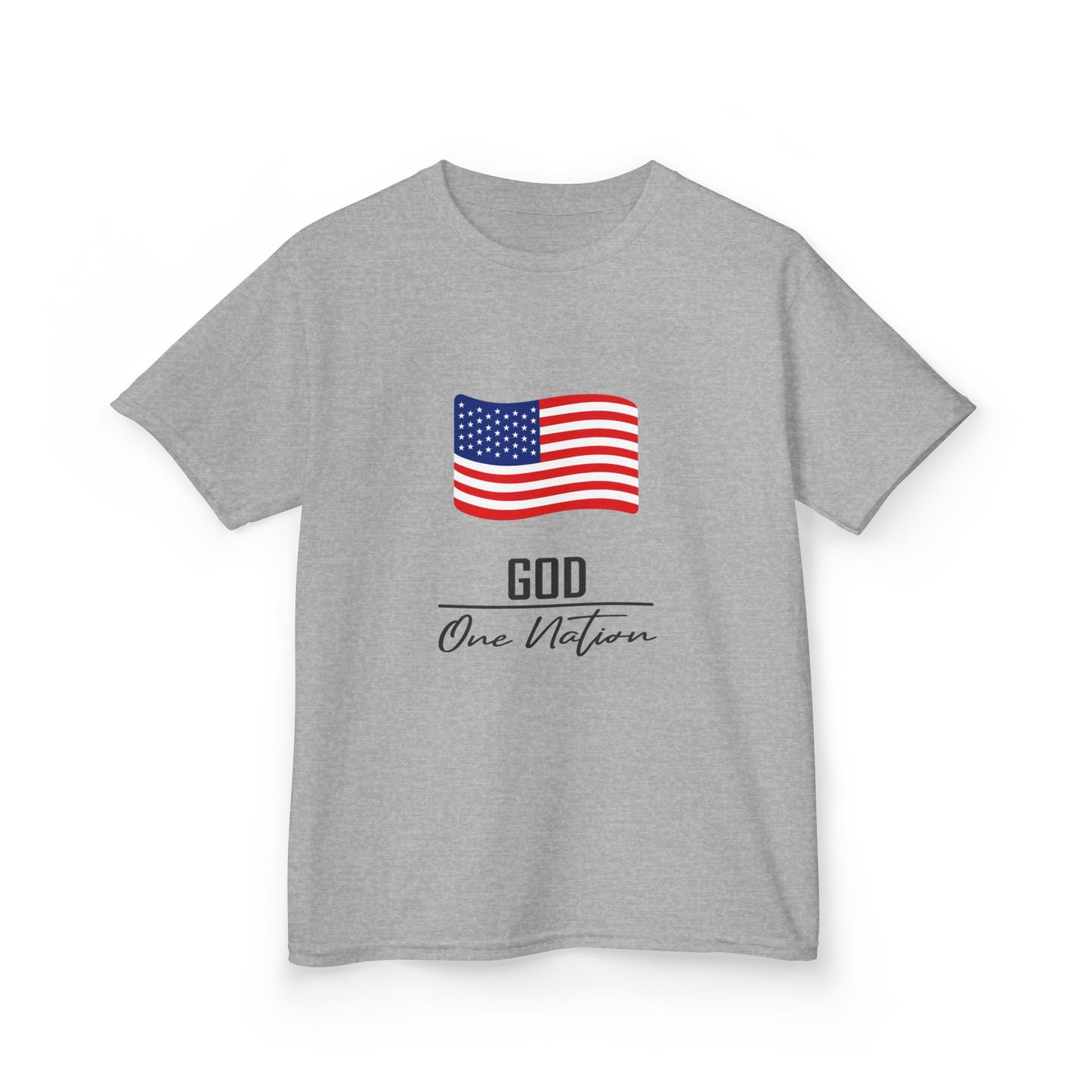 UNISEX Kids Tee — American Flag 'God One Nation' Patriotic T‑Shirt