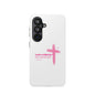 Phone Case — "God is within her, She will not fall" Pink Cross Magnetic Impact-Resistant Case