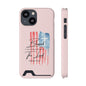 Blessed by the Lord Pink Phone Card Case — Psalm 33:12 Patriotic Christian Phone Case with Card Holder