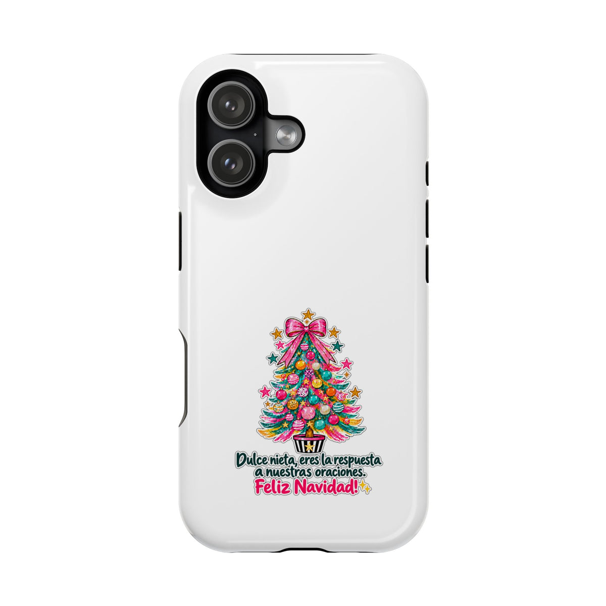 Spanish| Christmas Tree Phone Case - "Feliz Navidad" Spanish Holiday Magnetic Impact-Resistant Case