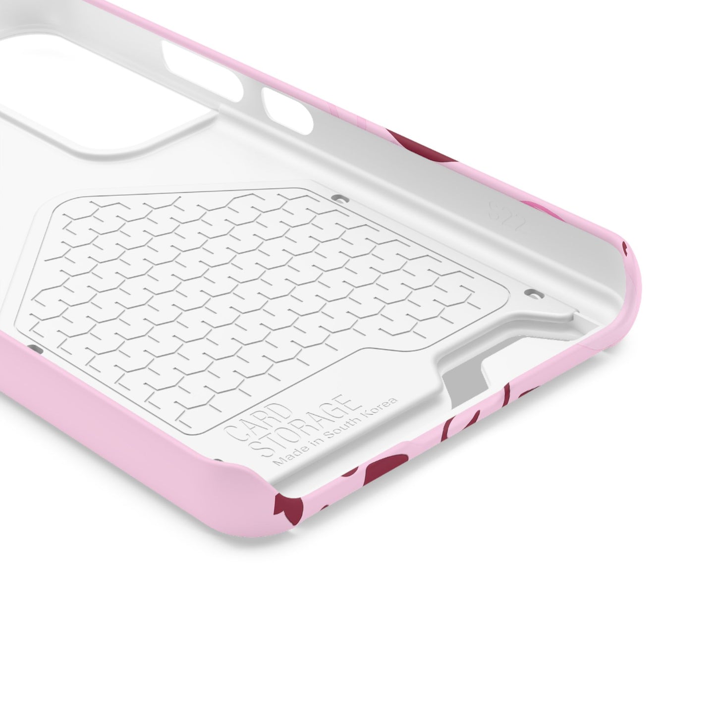 Pink "Child of God" Phone Card Case — Heart Pattern Religious Phone Case with Card Holder