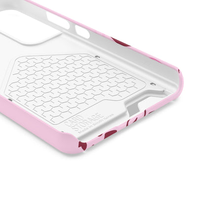 Pink "Child of God" Phone Card Case — Heart Pattern Religious Phone Case with Card Holder