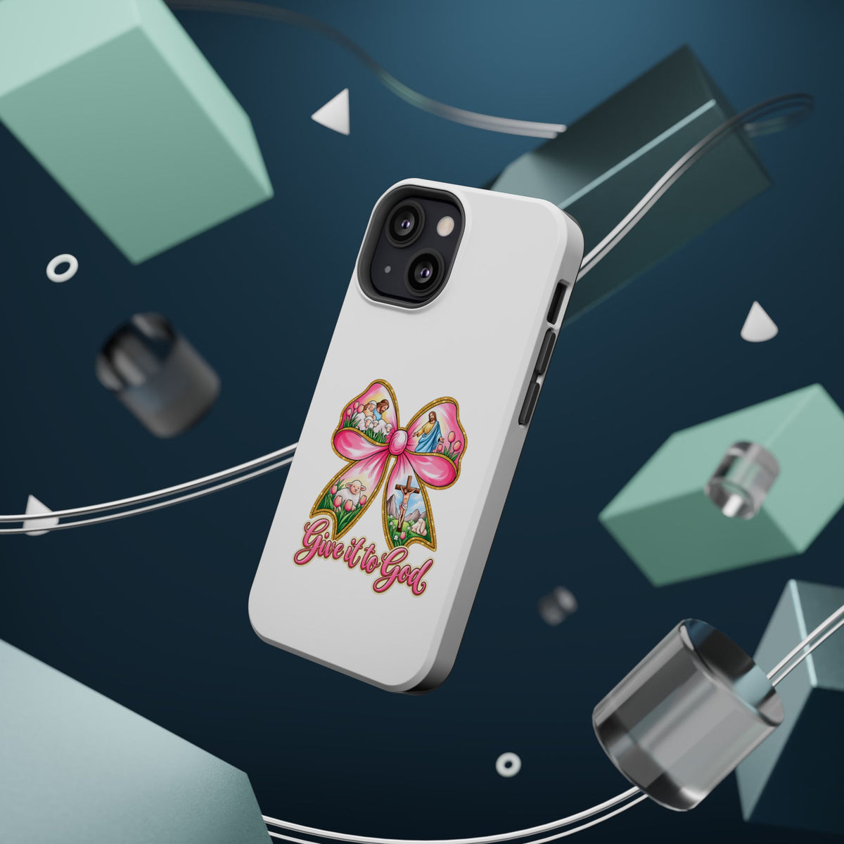 Give It to God Phone Case — Floral Bow Christian iPhone Cover
