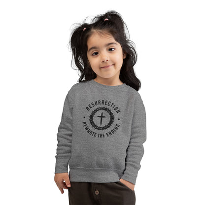 Resurrection Cross Toddler Sweatshirt — Religious Easter Kids Pullover