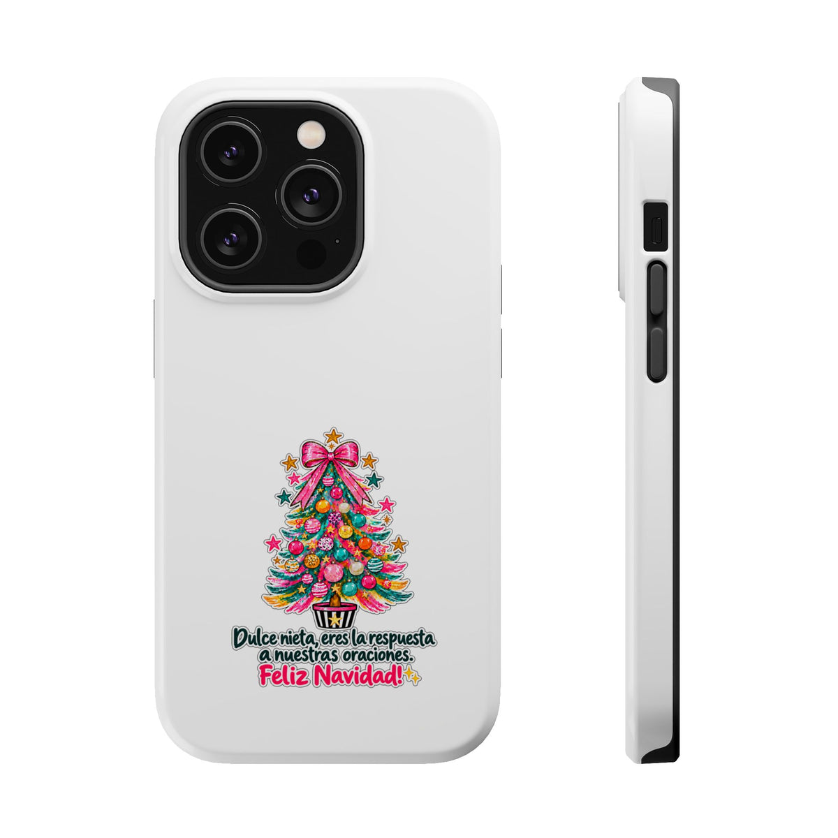 Spanish| Christmas Tree Phone Case - "Feliz Navidad" Spanish Holiday Magnetic Impact-Resistant Case