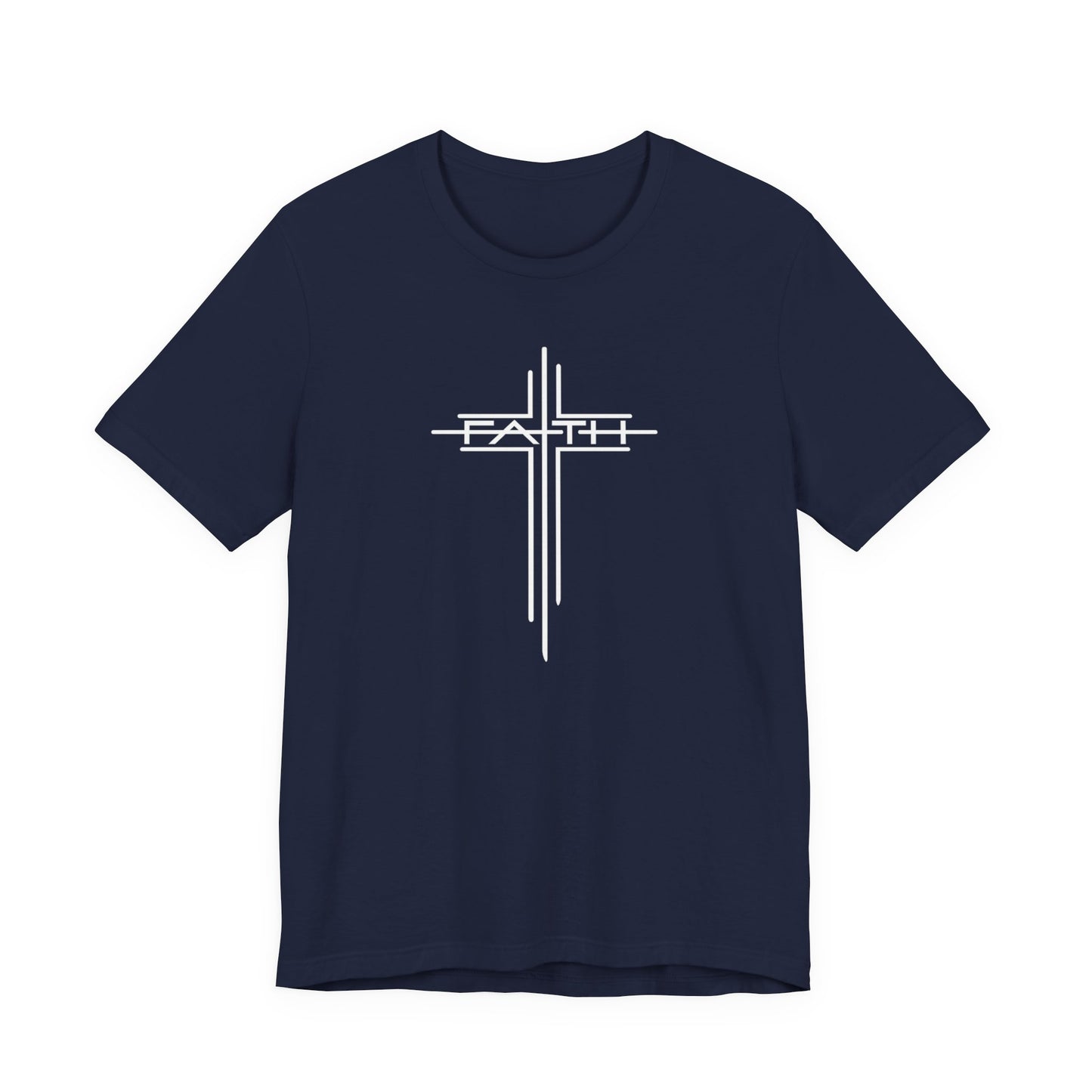 Christian Cross T-Shirt – Subtle White Cross Faith Tee