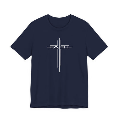 Christian Cross T-Shirt – Subtle White Cross Faith Tee