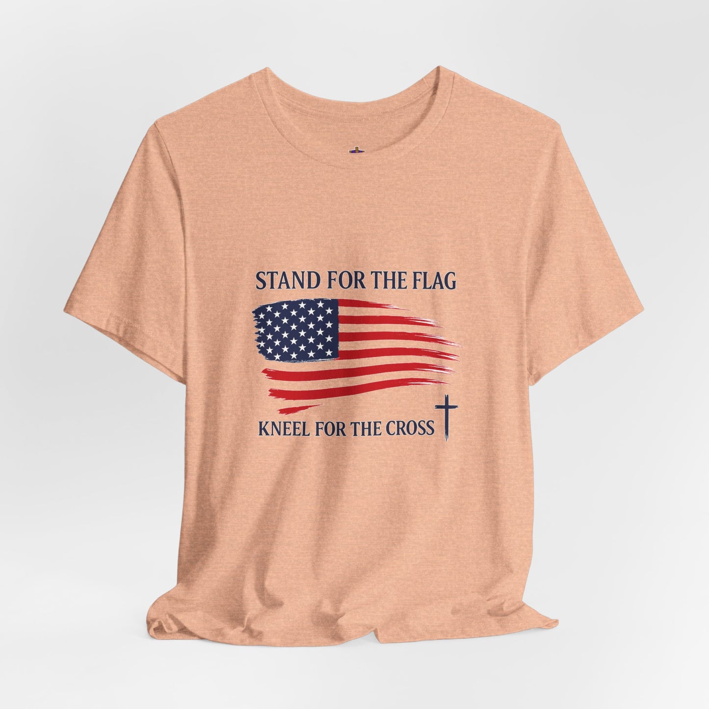 Stand for the Flag, Kneel for the Cross Tee — America 250 Patriotic T‑Shirt
