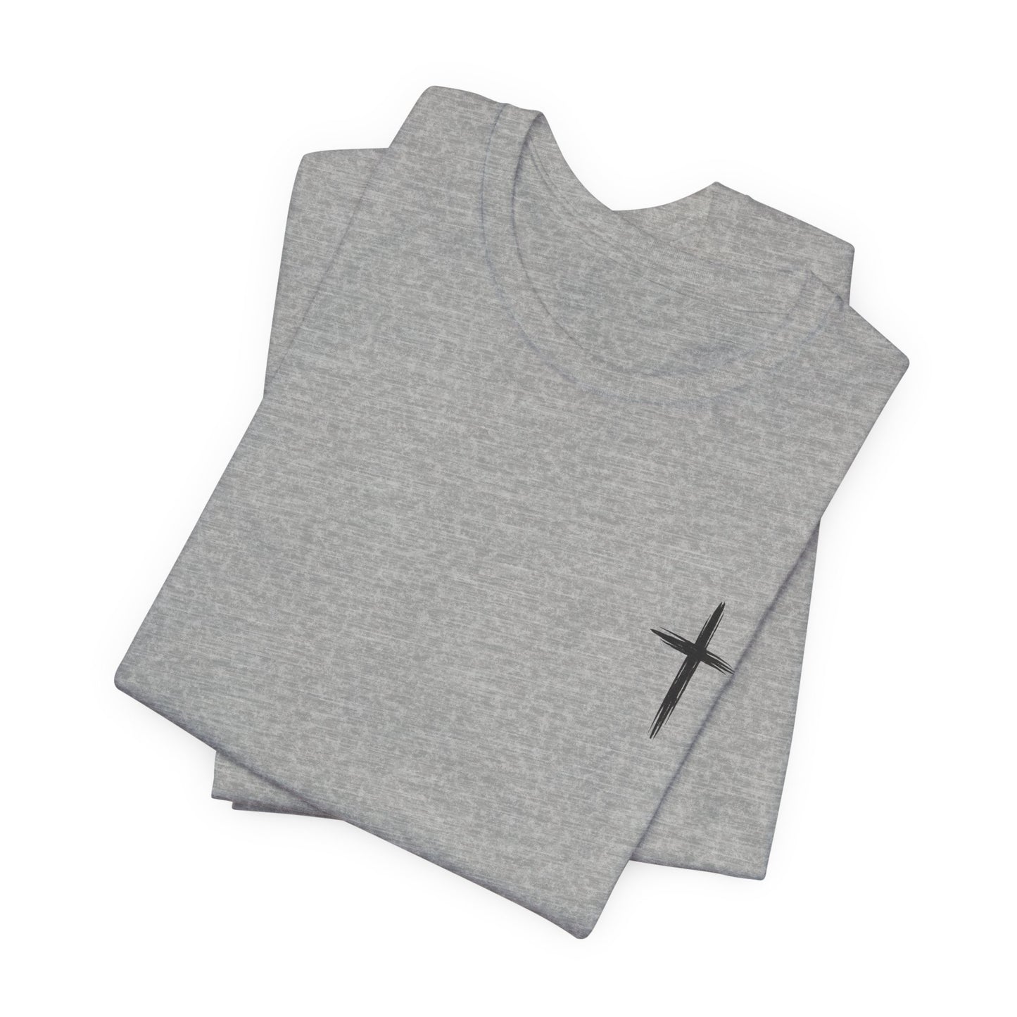 Christian Cross T-Shirt — “By His Wounds We Are Healed” Isaiah 53:5 Inspirational Tee