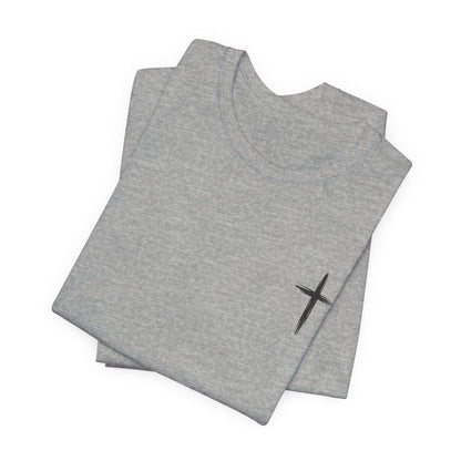 Christian Cross T-Shirt — “By His Wounds We Are Healed” Isaiah 53:5 Inspirational Tee