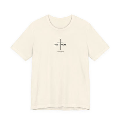 Grace Alone T-Shirt — Ephesians 2:8 Christian Cross Tee
